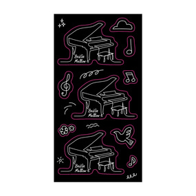 베이지멜로우 피아노 음표 스티커